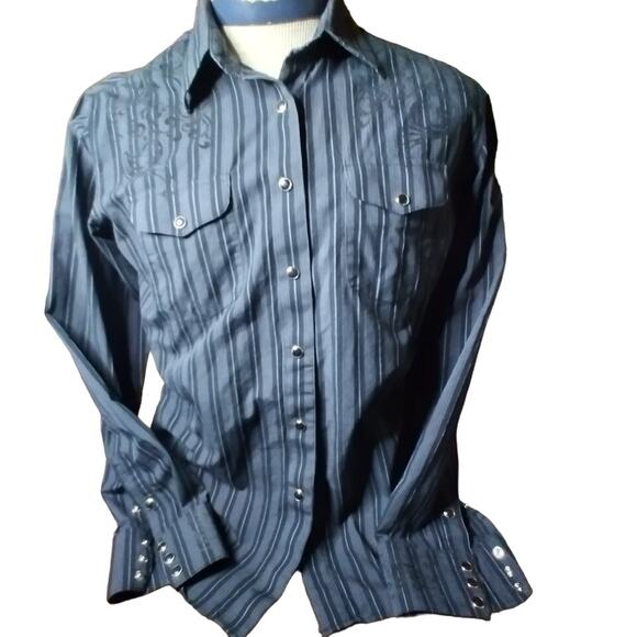 Brooks & Dunn Collection L Panhandle Slim pearl snaps long sleeved shirt - Picture 1 of 6